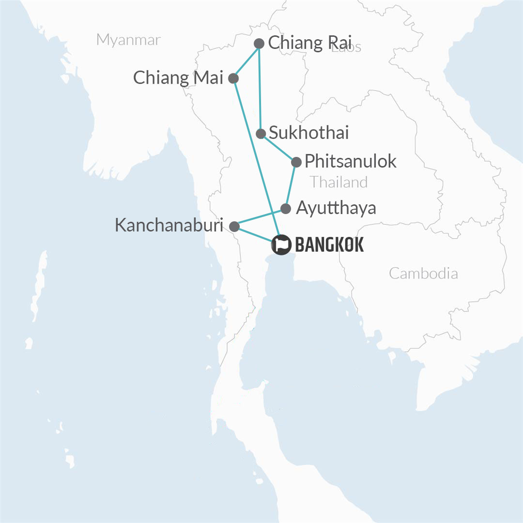 9 Day Thailand Experience Map