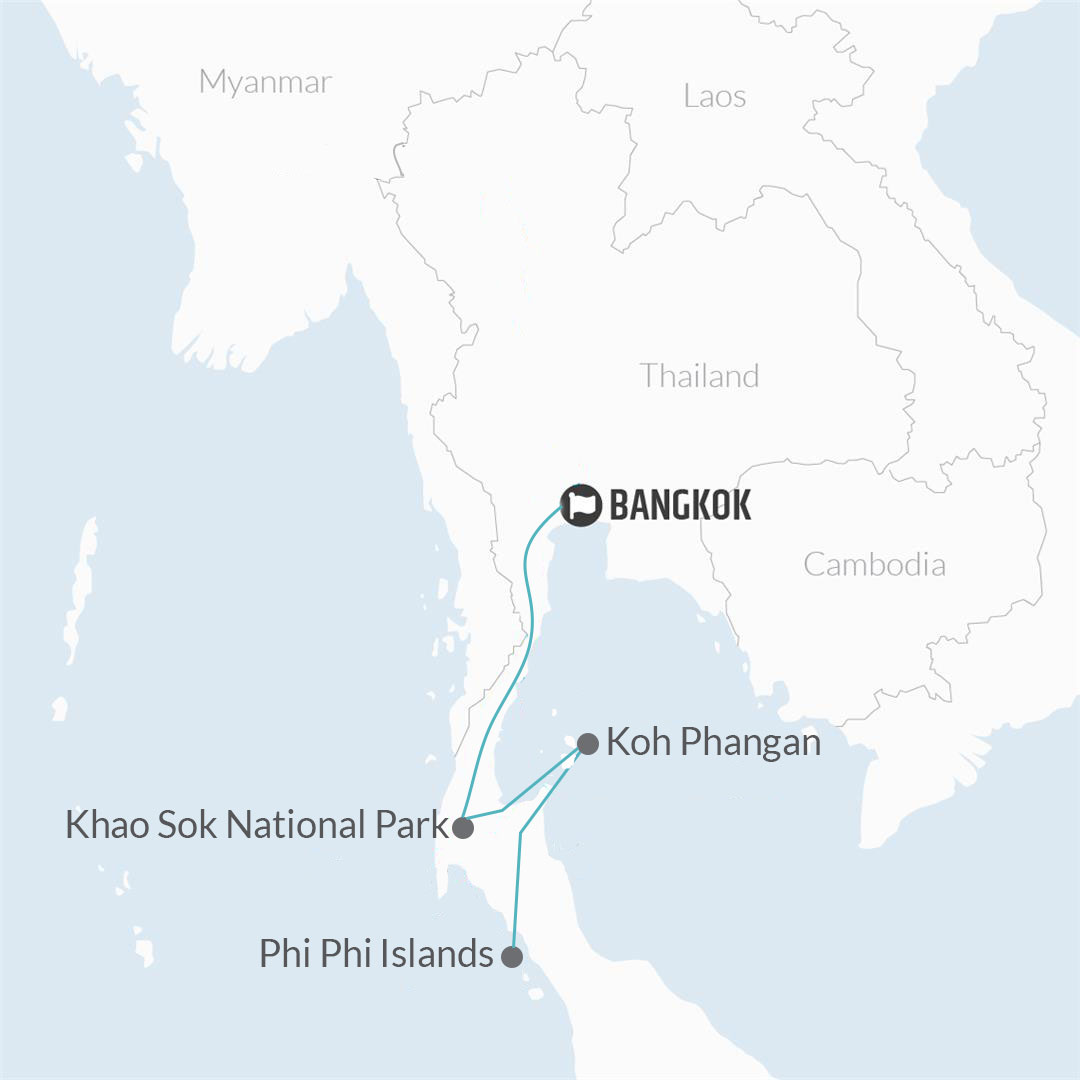 12 Day Thailand Group Exploration Map