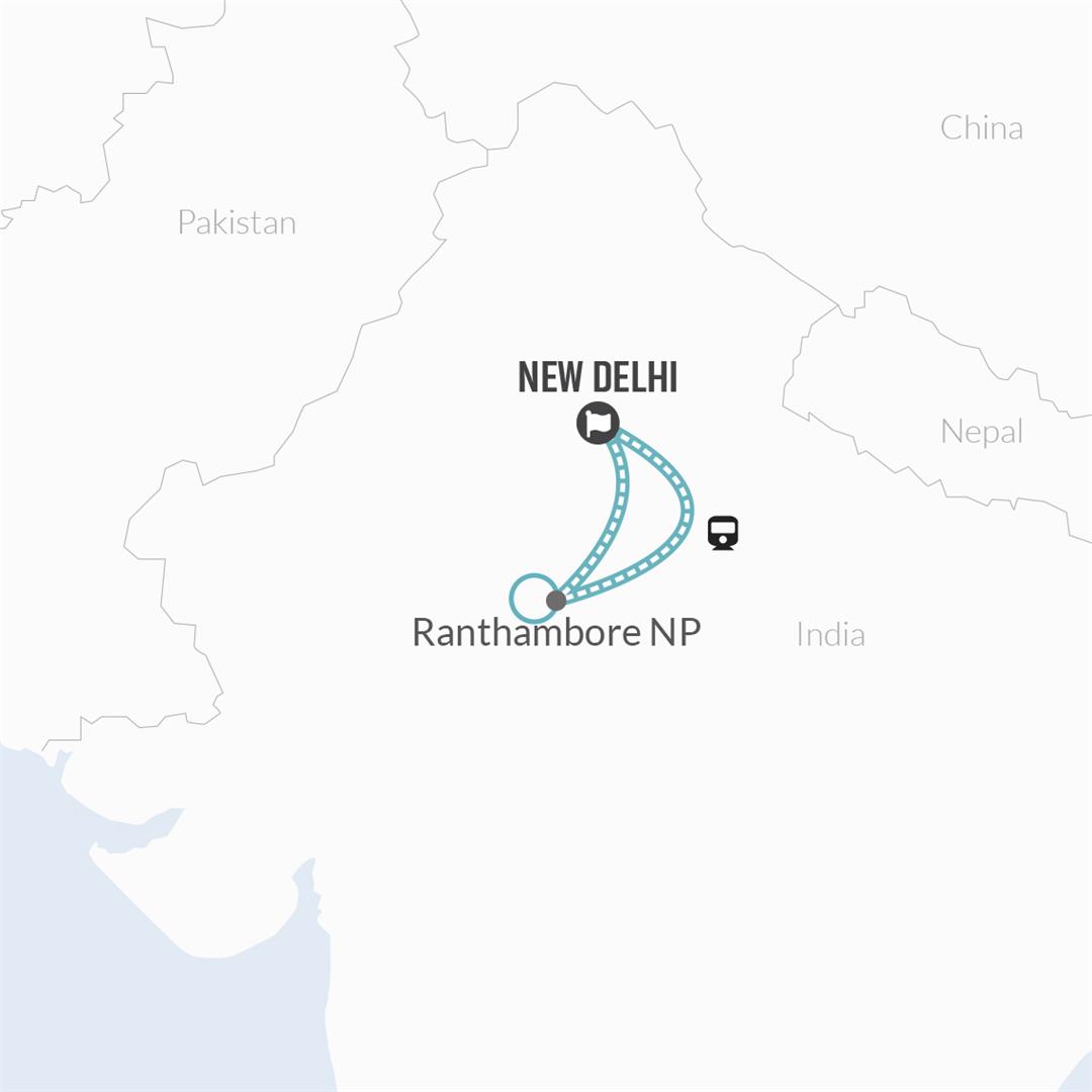 5 Day Ranthambore Tiger Experience Map