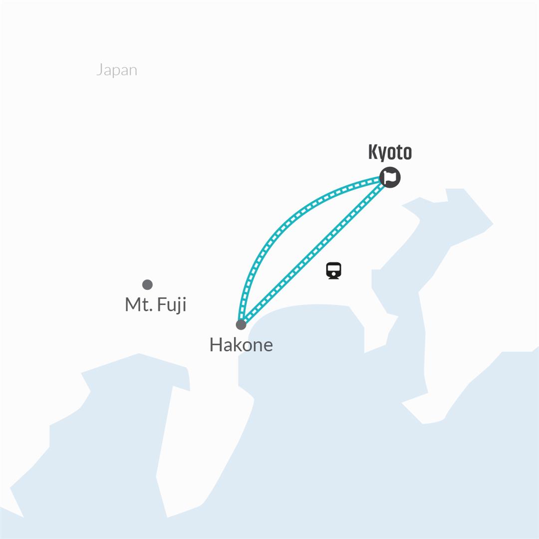 3 Day Hakone Discovery, Gateway to Mt. Fuji Map