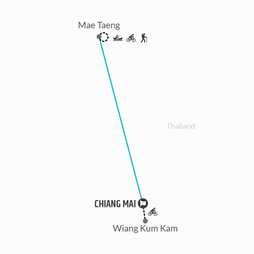 4 Day Active Chiang Mai Map